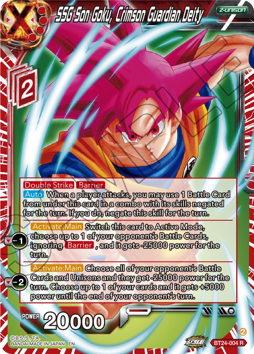 SSG Son Goku, Crimson Guardian Deity (BT24-004) [Beyond Generations]