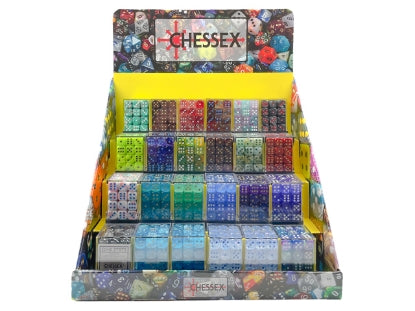 Chessex - 12mm d6 Dice Block (36 dice) - Various Colours