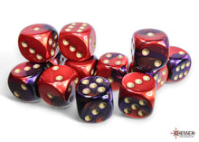 Chessex - 16mm d6 Dice Block (12 dice) - Various Colours