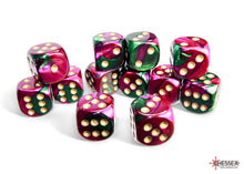 Chessex - 16mm d6 Dice Block (12 dice) - Various Colours