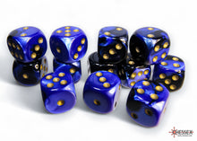 Chessex - 16mm d6 Dice Block (12 dice) - Various Colours