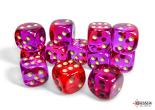 Chessex - 16mm d6 Dice Block (12 dice) - Various Colours