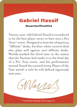 Gabriel Nassif Bio [World Championship Decks 2004]