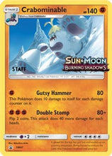 Crabominable (SM47) (Staff Prerelease Promo) [Sun & Moon: Black Star Promos]