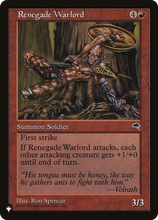 Renegade Warlord (PLST-TMP-197) - The List