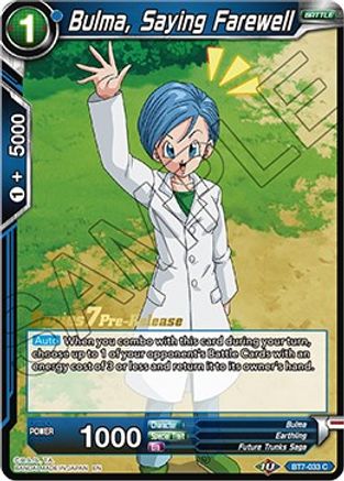Bulma, Saying Farewell (BT7-033_PR) [Assault of the Saiyans Prerelease Promos]