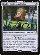 Codie, Vociferous Codex (Promo Pack) [Strixhaven: School of Mages Promos]