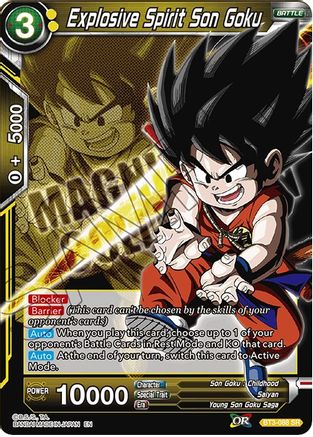 Explosive Spirit Son Goku (BT3-088) [Magnificent Collection Forsaken Warrior]