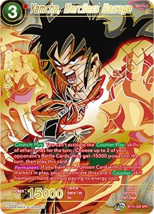 Yamcha, Merciless Barrage (SPR) (BT10-008) [Rise of the Unison Warrior]