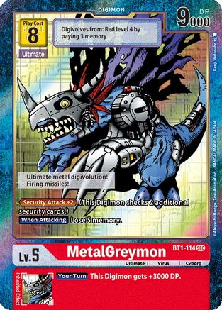 MetalGreymon [BT1-114] (Alternate Art) [Release Special Booster Ver.1.0]