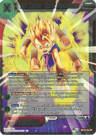 SS Cabba, Spirit Resonance (Starter Deck - Pride of the Saiyans) (SD15-02) [Cross Spirits]