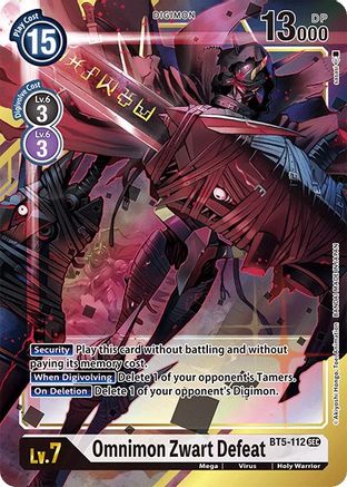 Omnimon Zwart Defeat [BT5-112] (Alternate Art) [Battle of Omni]