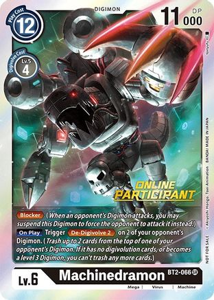 Machinedramon [BT2-066] (Online Participant) [Release Special Booster Ver.1.0 Promos]