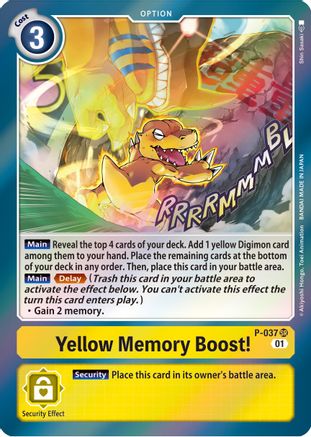 Yellow Memory Boost! [P-037] [Promotional Cards]