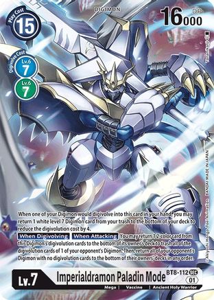 Imperialdramon: Paladin Mode [BT8-112] (Alternate Art) [New Awakening]