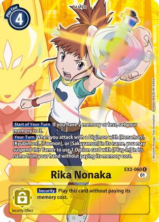 Rika Nonaka [EX2-060] (Alternate Art) [Digital Hazard]