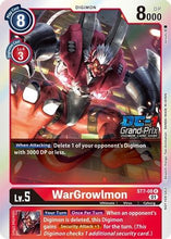 WarGrowlmon [ST7-08] (DC-1 2022 Stamped) [Starter Deck: Gallantmon Promos]