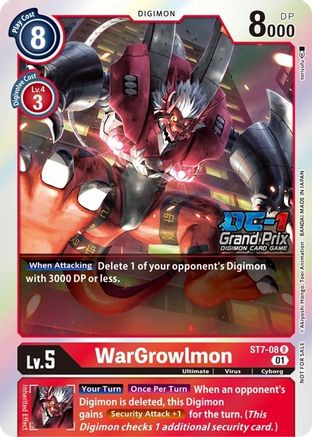 WarGrowlmon [ST7-08] (DC-1 2022 Stamped) [Starter Deck: Gallantmon Promos]