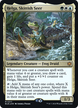 Helga, Skittish Seer [Bloomburrow Prerelease Promos]