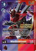 WarGrowlmon [EX3-062] (2023 Regionals Participant) [Draconic Roar Promos]