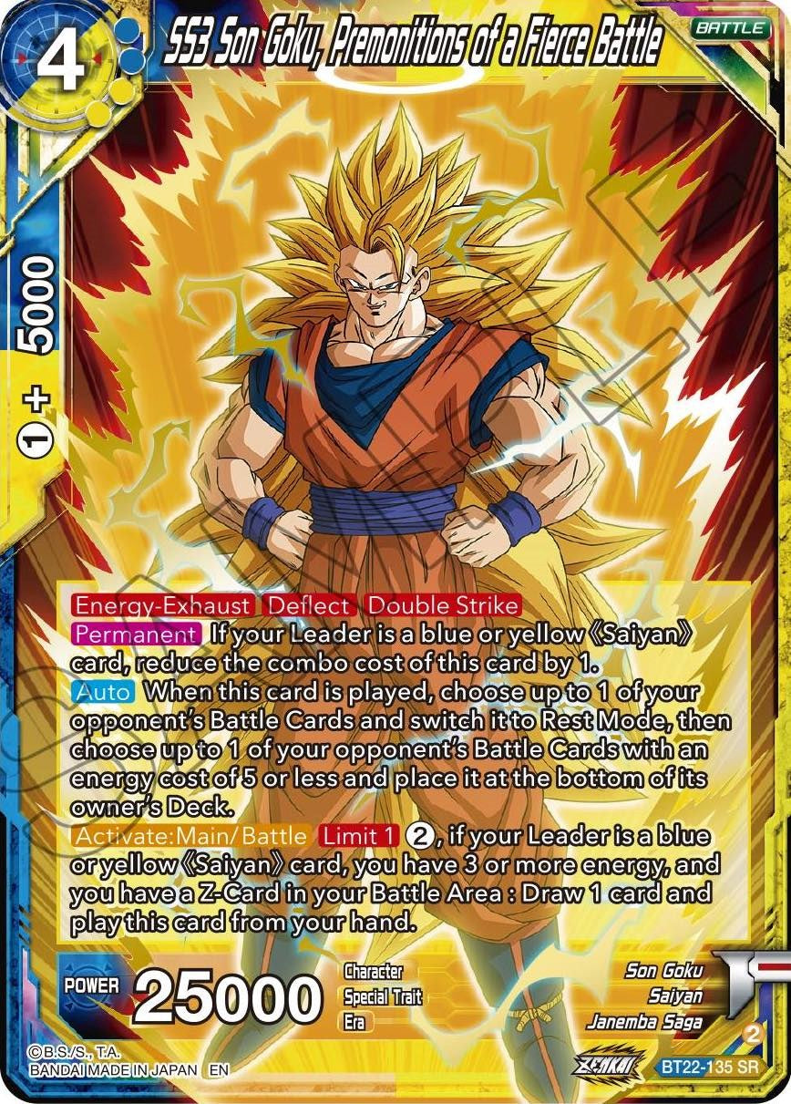 SS3 Son Goku, Premonitions of a Fierce Battle (BT22-135) [Critical Blow]