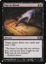 Sign in Blood (PLST-M10-112) - The List