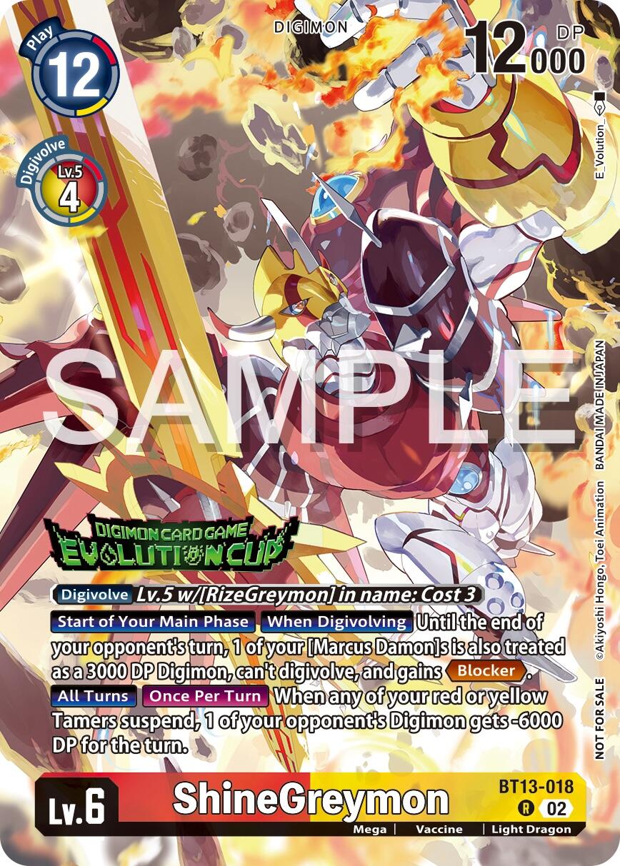 ShineGreymon [BT13-018] (2024 Evolution Cup) [Versus Royal Knights Booster Promos]
