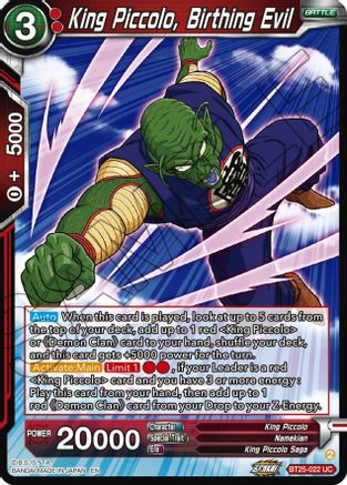 King Piccolo, Birthing Evil (BT25-022) [Legend of the Dragon Balls]