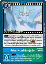 Return to the Primogenitor (BT17-097) - Secret Crisis Pre-Release Cards Foil