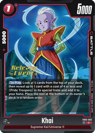 Khai (FB03-003) - Raging Roar Release Event Cards