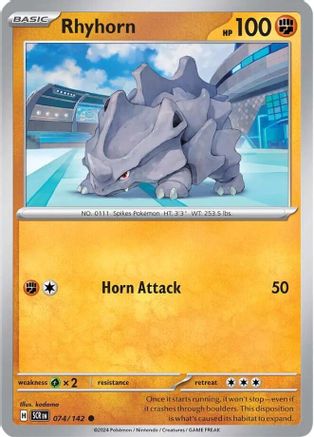 Rhyhorn 74 - SV07 Stellar Crown Reverse Holofoil