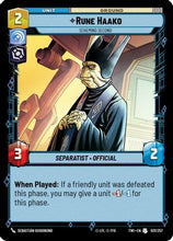 Rune Haako - Scheming Second (031/257) - Twilight of the Republic Foil