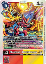 Shoutmon + Dorulu Cannon (Store Tournament 2024 Oct. - Dec. Winner Pack) (P-152) - Digimon Promotion Cards