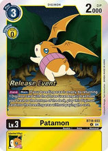 Patamon (BT18-033) - Release Special Booster 2.0 Pre-Release Cards Foil