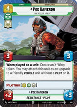 Poe Dameron - One Hell of a Pilot (Hyperspace Foil) (834) - Jump to Lightspeed Foil