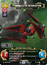 Vonreg's TIE Interceptor - Ace of the First Order (Serialized) (1102) - Jump to Lightspeed