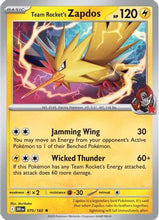 Team Rocket's Zapdos 70 - SV10 Destined Rivals Reverse Holofoil