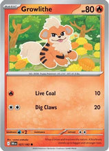Growlithe 27 - SV10 Destined Rivals Reverse Holofoil