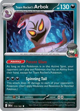 Team Rocket's Arbok 113 - SV10 Destined Rivals Reverse Holofoil