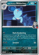 Team Rocket's Nidorina 115 - SV10 Destined Rivals Reverse Holofoil