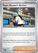 Team Rocket's Archer - 170/182 170 - SV10 Destined Rivals Reverse Holofoil