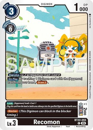Recomon (BT22-055) - Cyber Eden