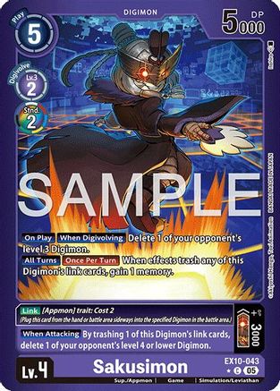 Sakusimon (Limited Foil) (EX10-043) - Sinister Order Foil