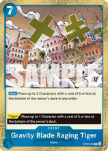 Gravity Blade Raging Tiger (Reprint) (OP06-058) - Premium Booster -The Best- Vol. 2 Foil