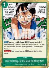 I Know You're Strong... So I'll Go All Out from the Very Start!!! (OP13-040) - Carrying On His Will Foil
