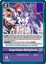 Unique Emblem: Melting Recital (Dawn of Liberator Box Topper) (P-232) - Digimon Promotion Cards Foil