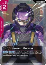 Human Karma (Store Tournament Participant Pack 04) (GD03-113) - Gundam Promotional Cards Holofoil