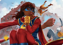 Ms. Marvel, Kamala Khan Art Card (Gold-Stamped Planeswalker Symbol) (AAMSH-005) - Art Series: Marvel Super Heroes