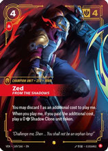 Zed, From the Shadows (Overnumbered) (169/166) - Vendetta Foil