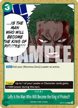 Luffy Is the Man Who Will Become the King of Pirates!!! (OP12-039) - Starter Deck 32: GREEN Roronoa Zoro